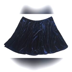 Emma & Sam Women's Blue Crushed Velvet Mini Skirt Size Medium